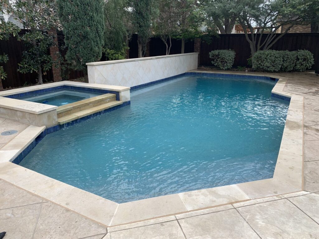 Image of bottom of pool blue tile