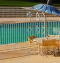 vinyl pool fencing around pool